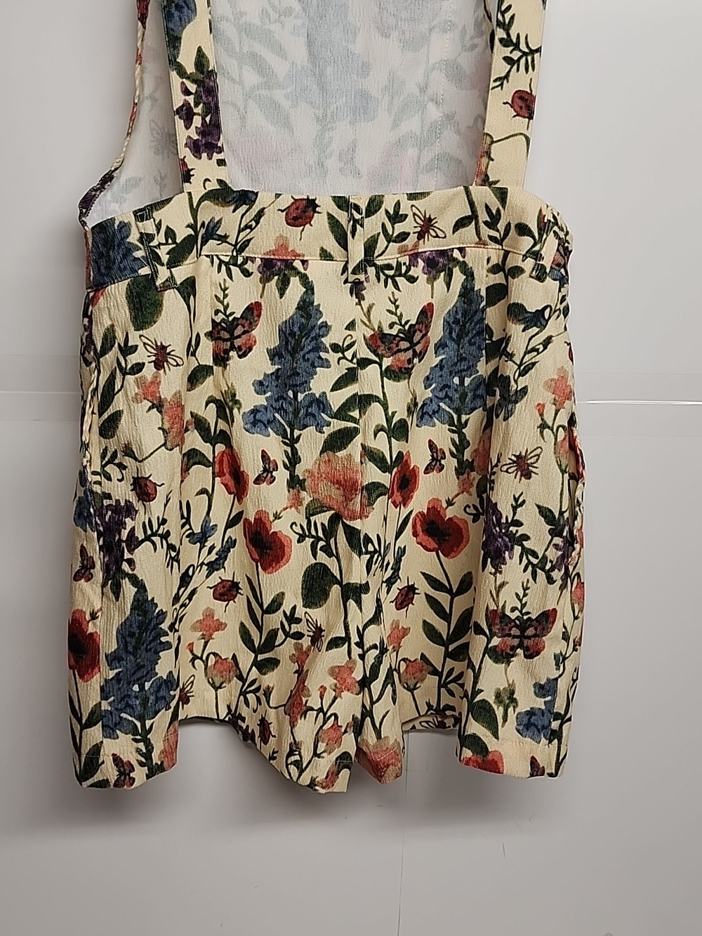 Your Closets Happy Hour Floral SZ S Overall shorts Multicolor Garden Print - Picture 5 of 9
